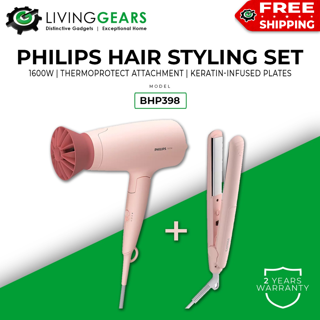 Philips 2 in 1 Hair Dryer + Straightener BHP398 / Philips Drycare Hair Dryer (1600W) BHD308