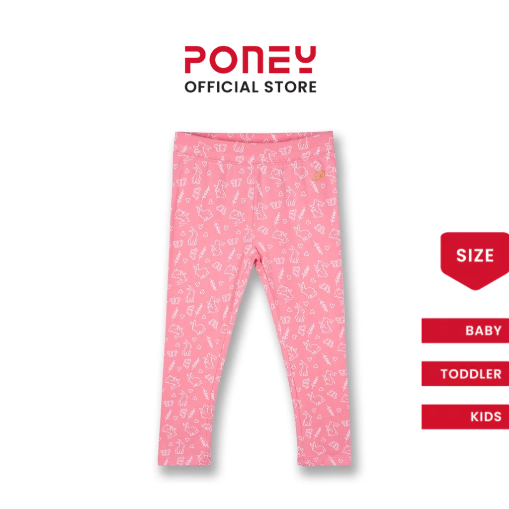 Poney Girls Pink The Sweetest Bunny Legging