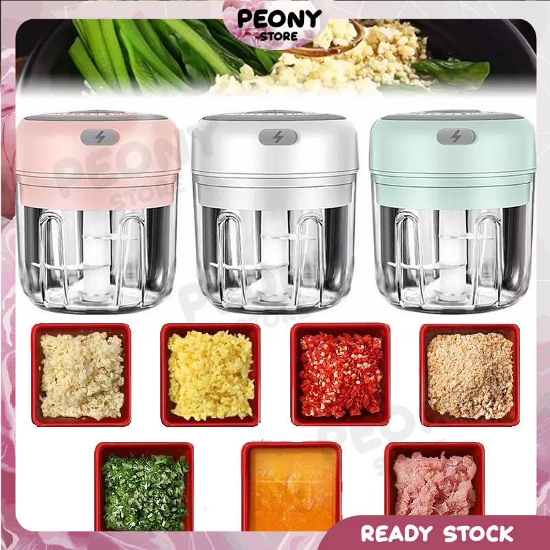 Mini Blender Garlic Chopper Electric Food Chopper Portable Blender Food Processor Meat Grinder Pengisar Serbaguna