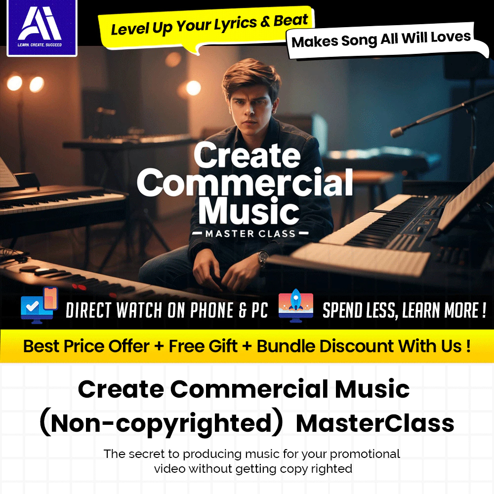 Video Course: Create Commercial Music (Non-copyrighted)  MasterClass | Ai Music | Ai Course