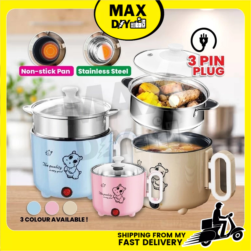 Max_Diy- 1.8L Mini Rice Cooker Non Stick Electric Pot Over Heating And Boil Dry Protection Rice Cooker Small