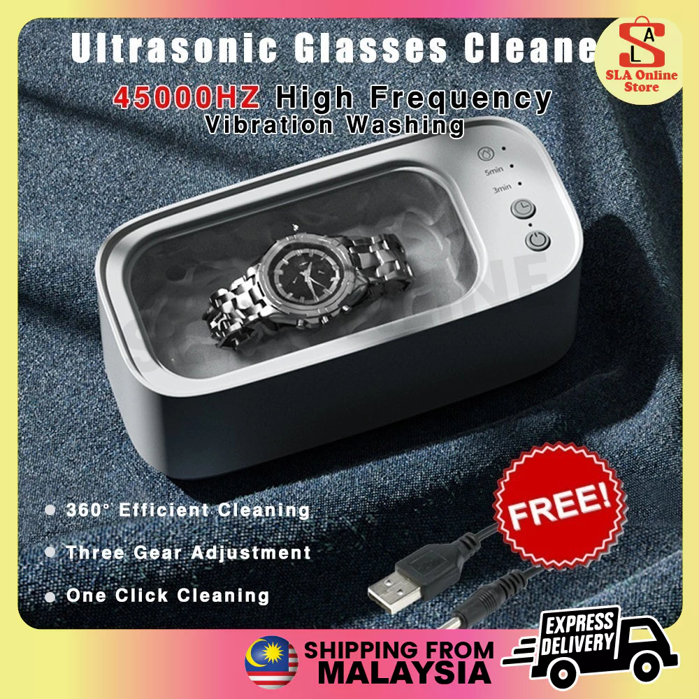 Ultrasonic Glasses Cleaner 45000Hz High Frequency Vibration Ultrasonic Cleaning Machine Washing Timer and Normal Type