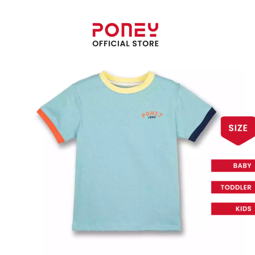 Poney Boys Turquoise Classic 1992 Logo Short Sleeve Tee
