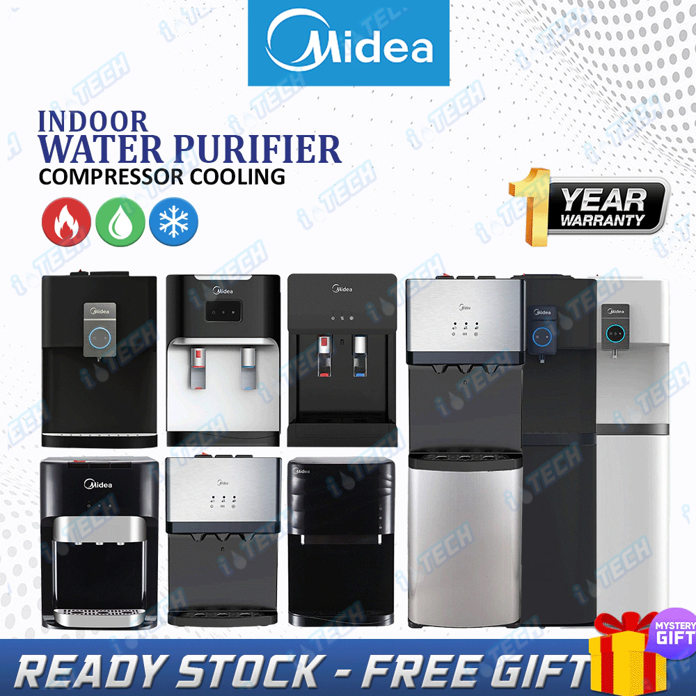 𝐌𝐈𝐃𝐄𝐀 Water Dispenser Tabletop / Floorstanding Penapis Air Midea Water Purifier - Compressor Cooling - Halal Certified