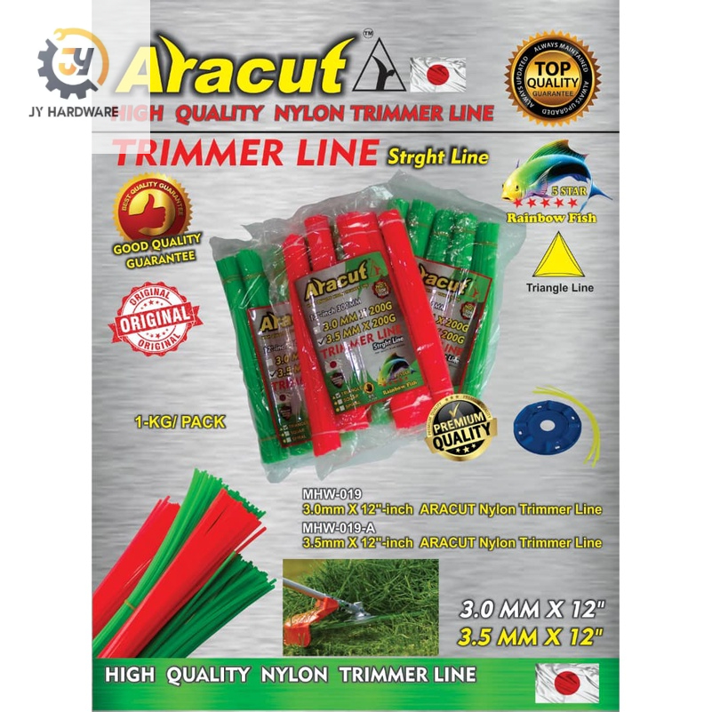 READY STOCK TALI MESIN RUMPUT SIAP POTONG 3.0MM 3.5MM CUTTING LINE