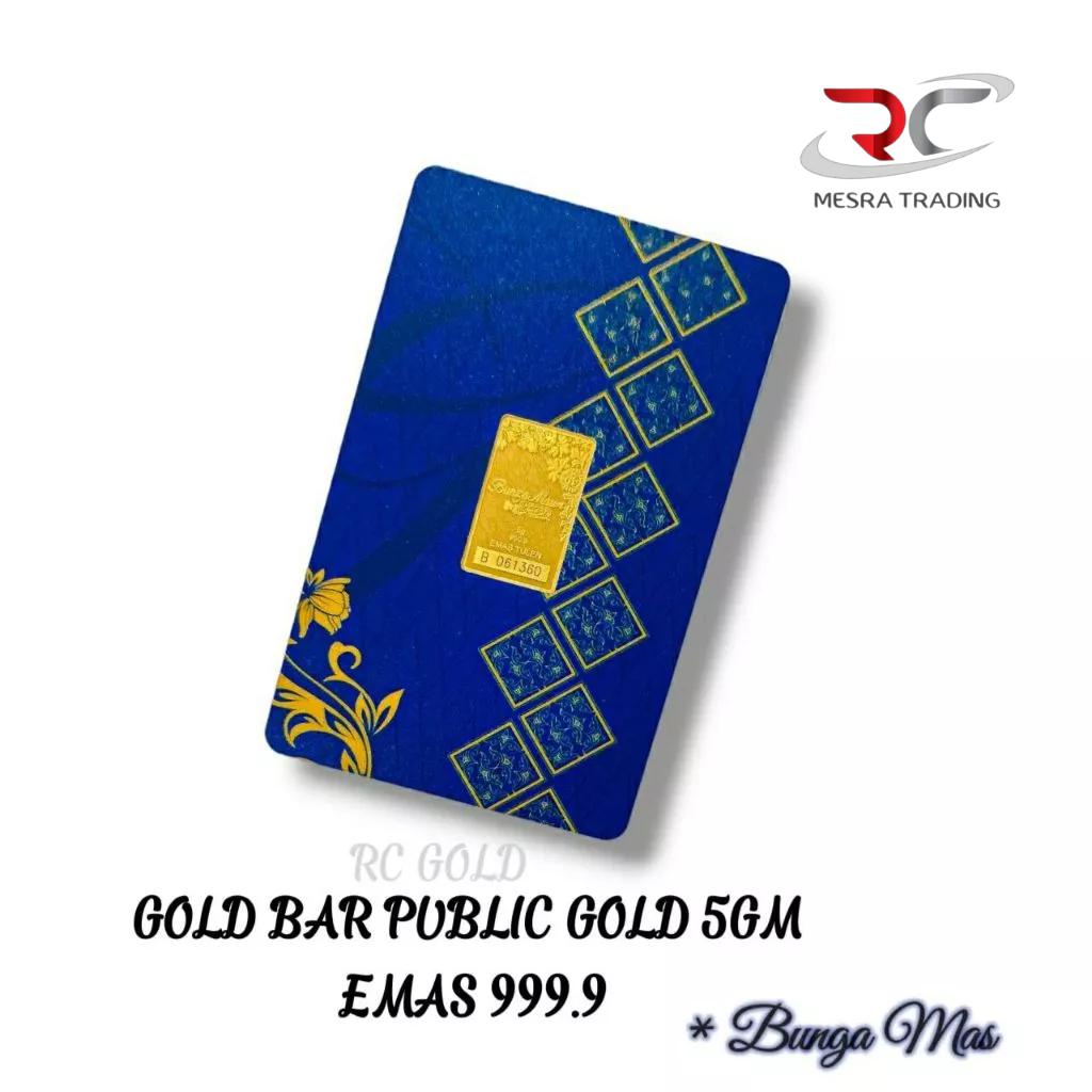 PUBLIC GOLD BULLION BAR 5.00GM 999.9 BUNGA MAS GOLD BAR 5GM 999.9&hellip;