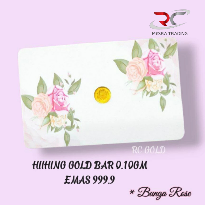 HIIHING GOLD BULLION BAR 0.1GM 999.9 BUNGA ROSE GOLD BAR 0.10GM 9999&hellip;