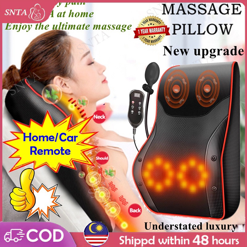 MaFaBabe Massage Pillow Neck Back Massager Roller Home Car Massage Machine Heating Kneading Massage cushion bantal urut