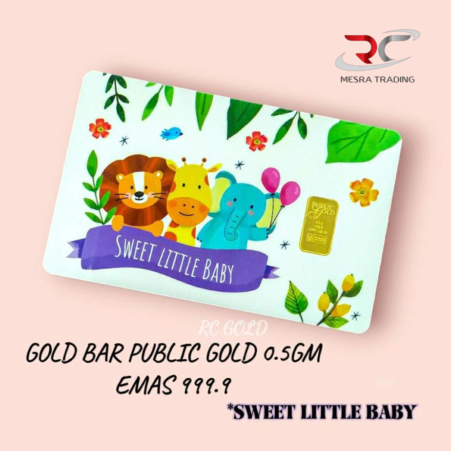 PUBLIC GOLD BULLION BAR 0.5GM 999.9 NEWBORN SWEET LITTLE BABY GOLD BAR&hellip;