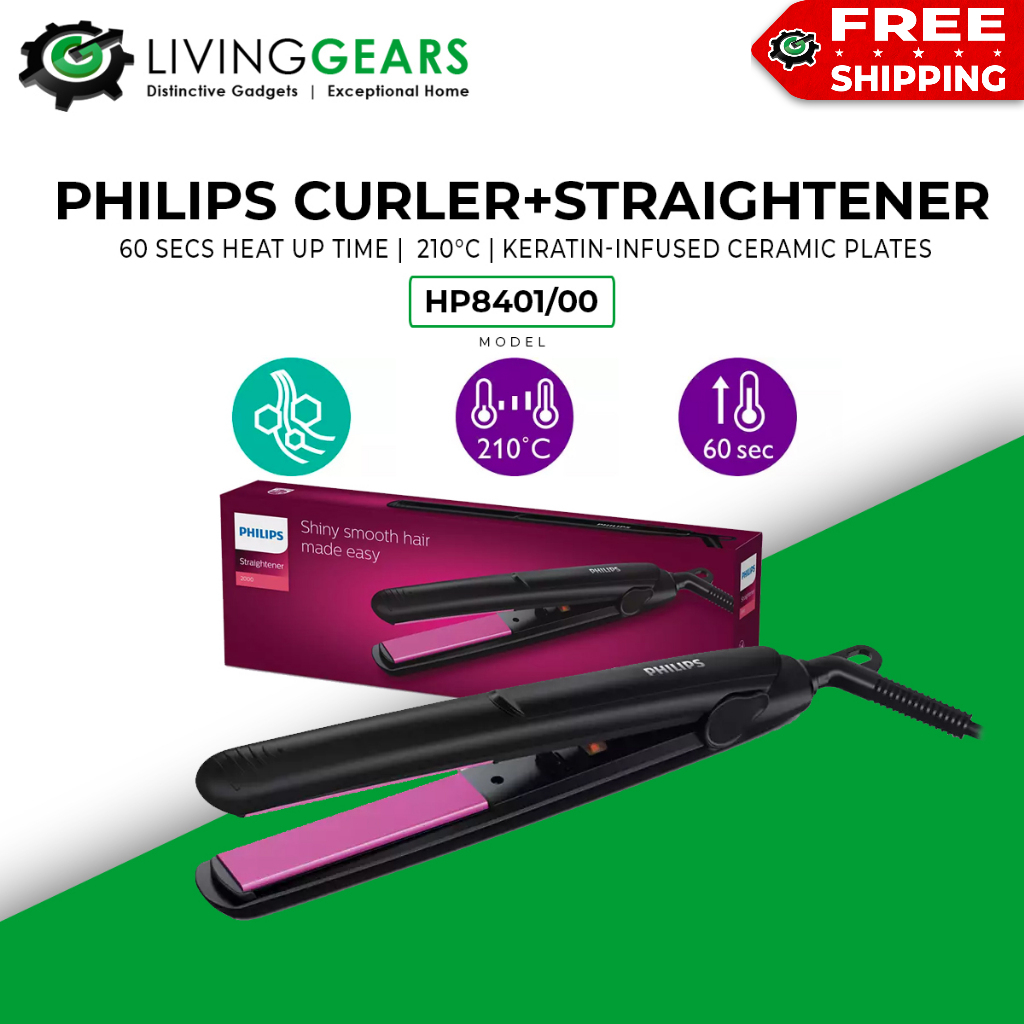 Philips Travel Mini Hair Selfie Straightener Essential Care HP8401 Curls+Straightener / HTC JK-6012 Hair Straightener