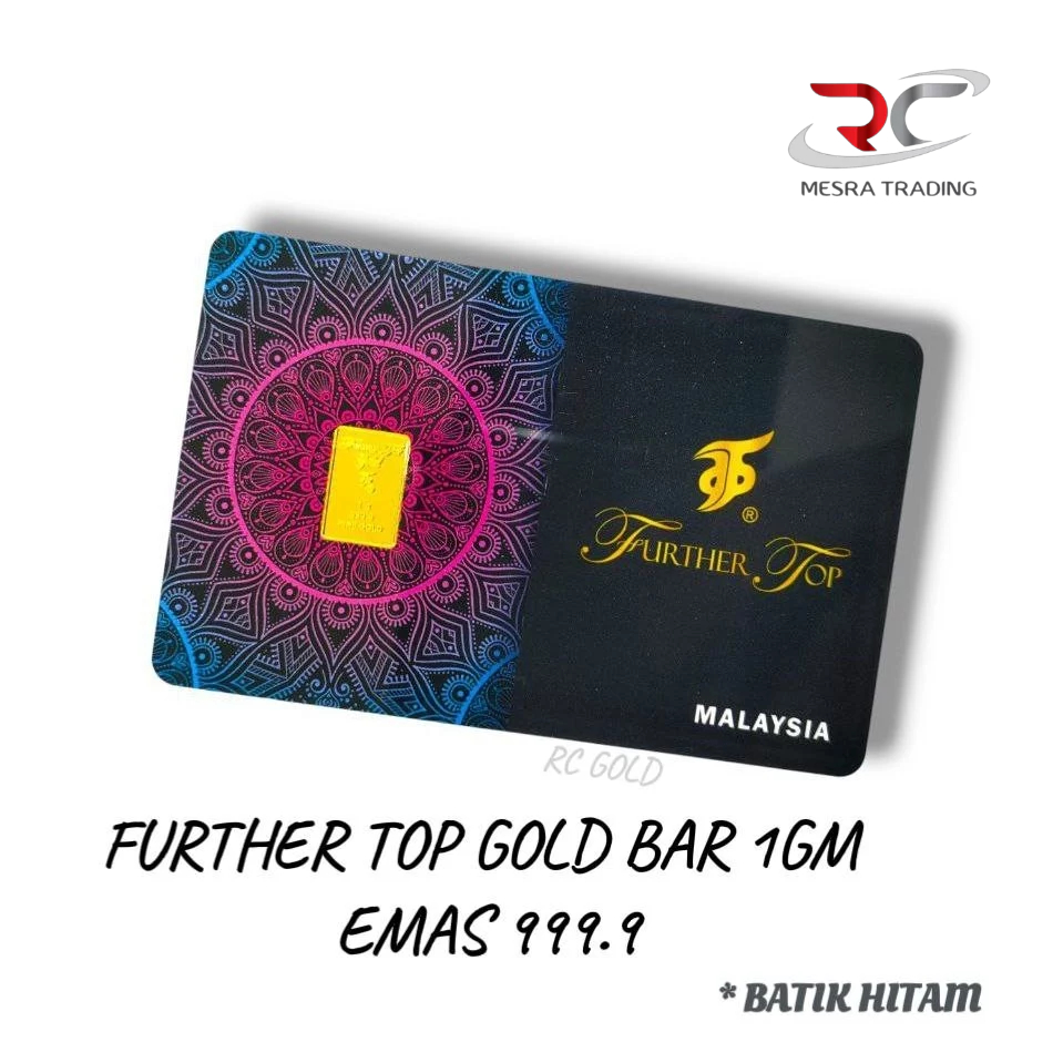 FURTHER TOP 1GM 999.9 GOLD BAR BATIK HITAM GOLD BAR 999.9 1G&hellip;