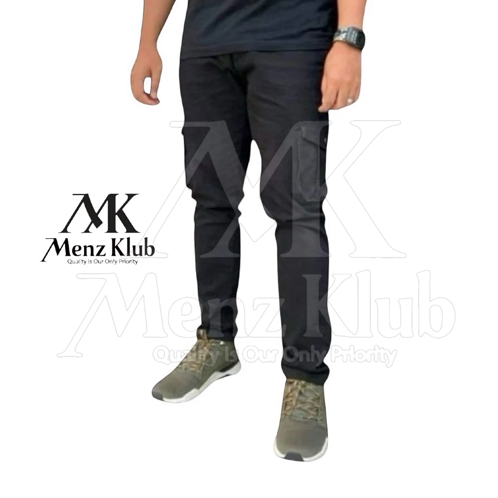 Seluar Cargo Slim Fit[28-40]6 Pocket Cargo Pants Men & Women Stretch Working Pants Seluar Kerja