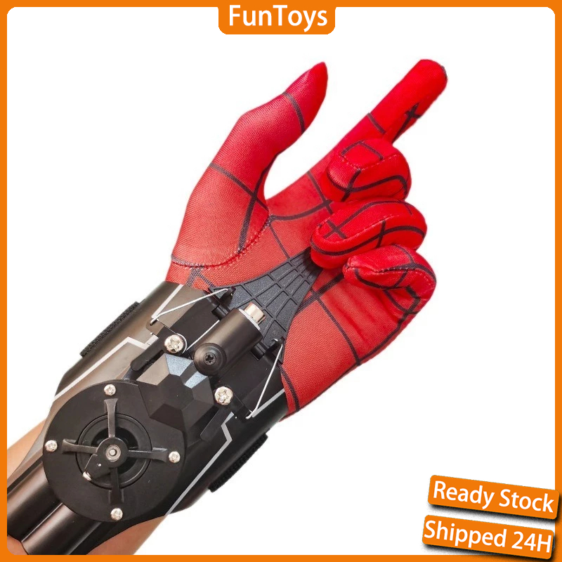 【24H】Spiderman Web Shooters Spider Man Wrist Launcher Upgraded version Peter Parker cosplay Gadgets Children's Toy Set