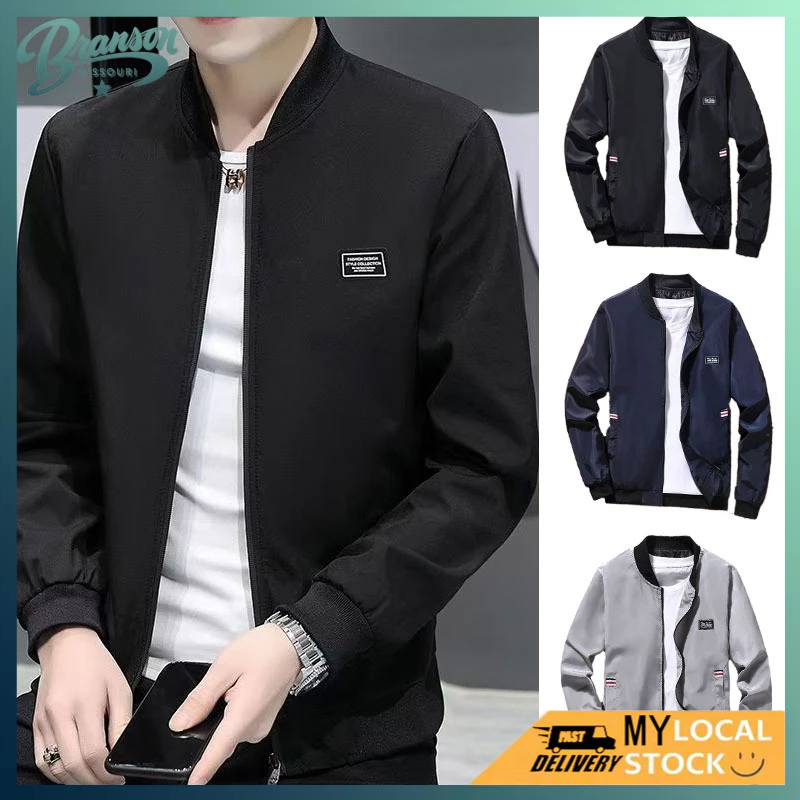 ?(Ready Stock)New men's Korean casual plus size youth men's jacket baseball jersey jacket lelaki jacket men M-4XL