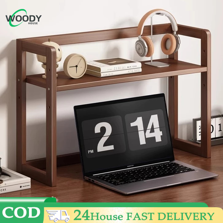 Multi-layer storage rack desktop bookshelf office computer desk storage rack adjustable storage rack