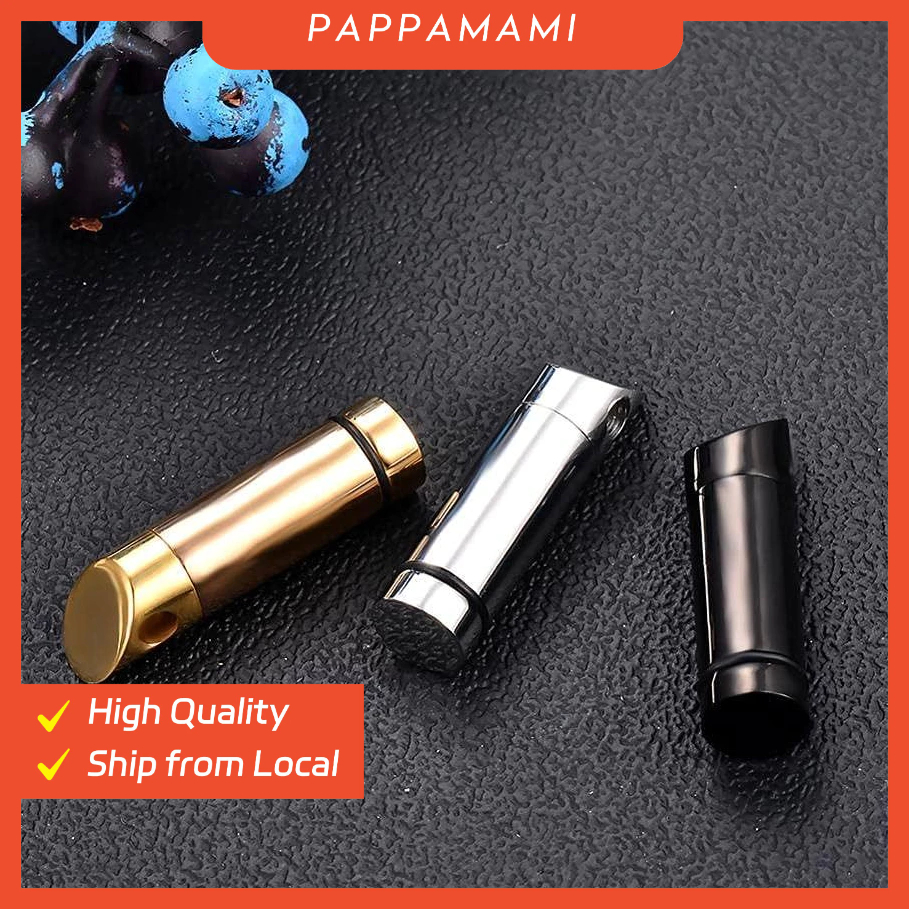 Hot Sale Stainless Steel Bevel Openable Cylinder Bullet Barrel Urn Pendant Memorial Necklace 热销不锈钢斜面可打开圆筒子弹头筒形骨灰盒吊坠纪念项链