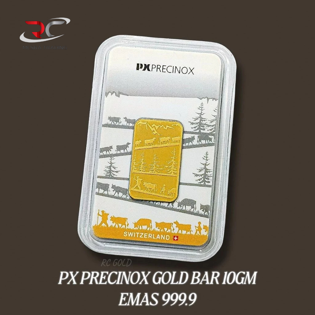 PX PRECINOX GOLD BAR 10GM 999.9 SWITZERLAND GOLD BULLION BAR 10G AU999.9&hellip;