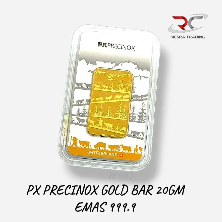 PX PRECINOX GOLD BAR 20GM 999.9 SWITZERLAND GOLD BULLION BAR 20G AU999.9&hellip;