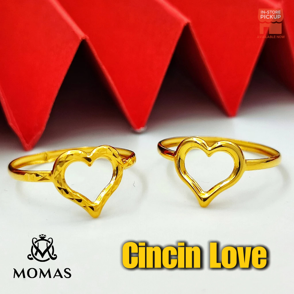 Cincin Love Emas 916 Original Cincin Emas 916 Tulen Cincin Bajet Emas 916 Cincin Murah Emas Original