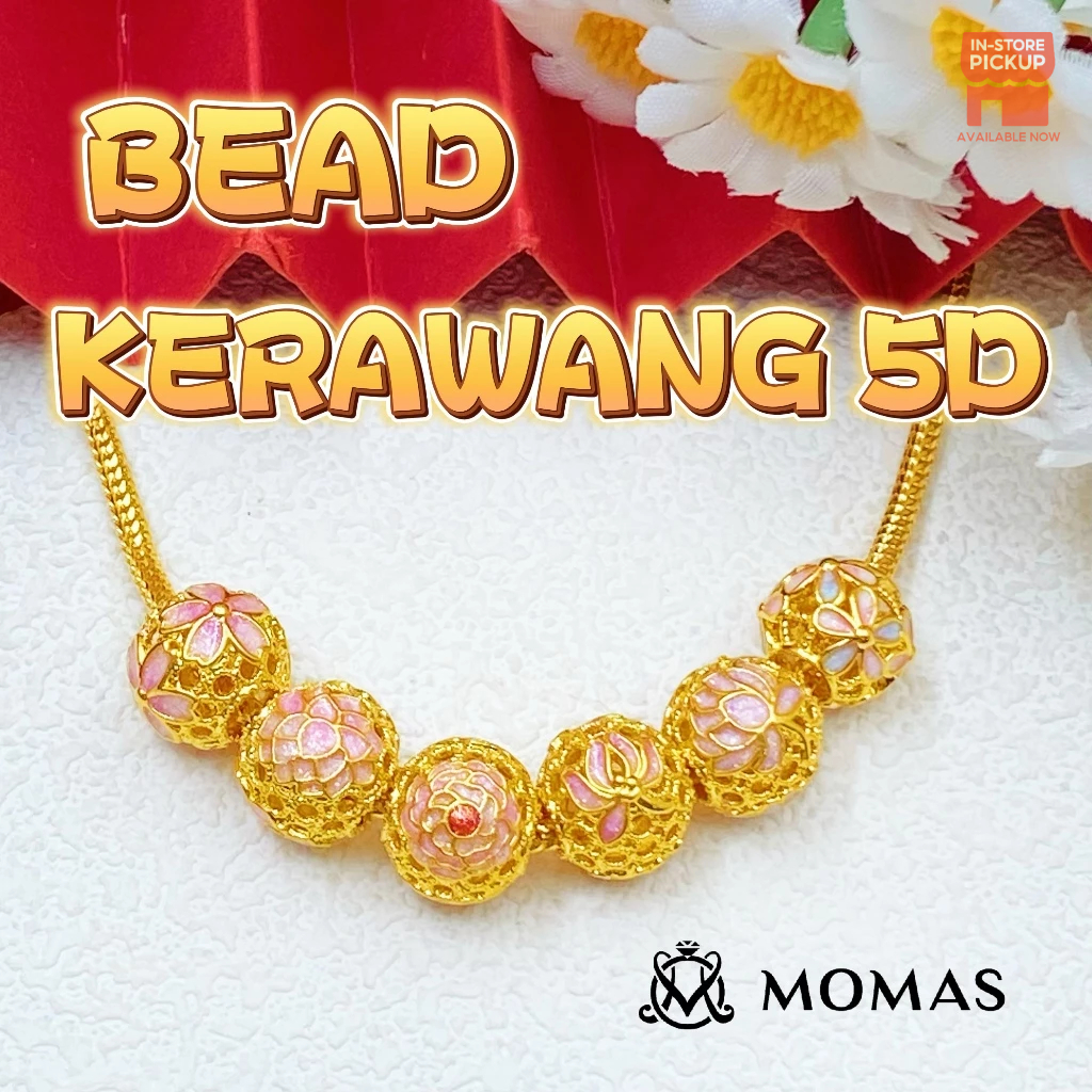  Bead Kerawang Enamel Bajet 5D Emas 916 Beads Alphabets 3D  Bead Enamel Emas 916 Charms 916
