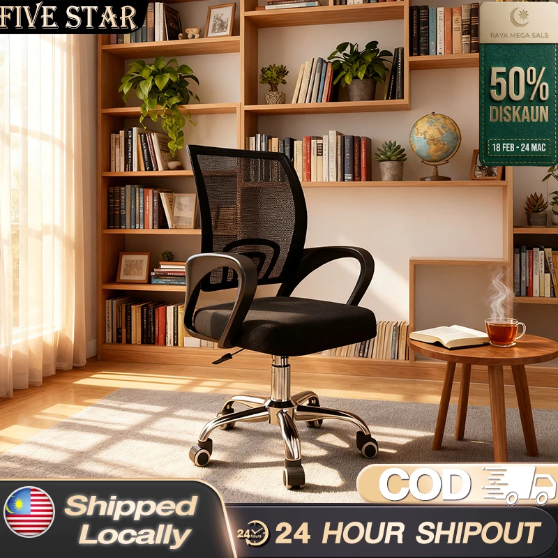 FIVE STAR Office Chair Ergonomic Chair Adjustable Gaming Chair Kerusi Office Kerusi Pejabat Murah Kerusi Belajar