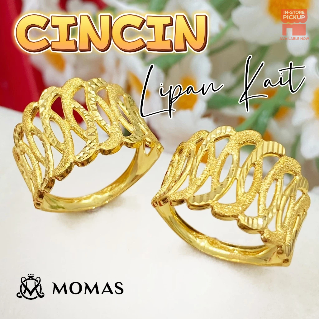 Cincin Lipan Emas 916 Original Cincin Emas Lebar 916 Cincin Kait Emas 916 Original Emas Murah Cincin 916 Cincin Datin