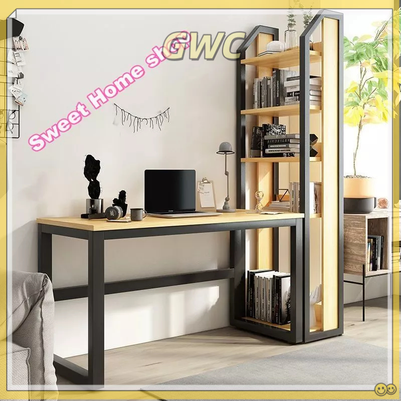 Computer desktop desk bookshelf desk bookshelf combination integrated learning desk simple bedroom student writing desk
