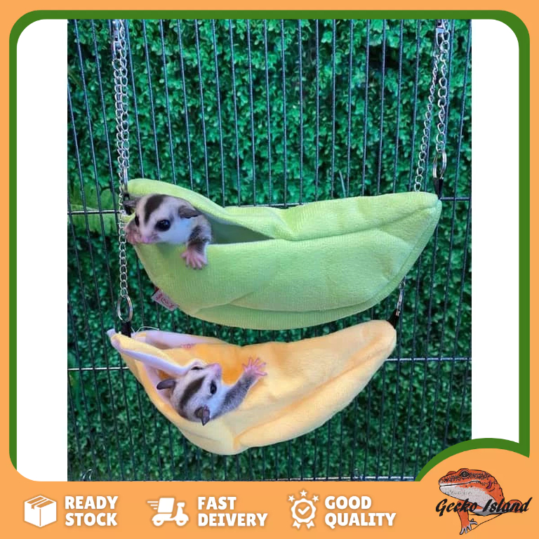 Sugar glider hammock (banana) yellow/green