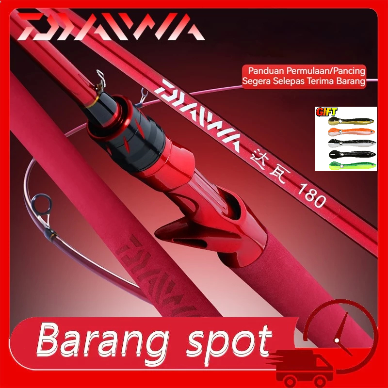 DAIWA Fishing Rod Carbon Fiber Portable Baitcasting Fishing Rod Joran Pancing Spinning Fishing Rod
