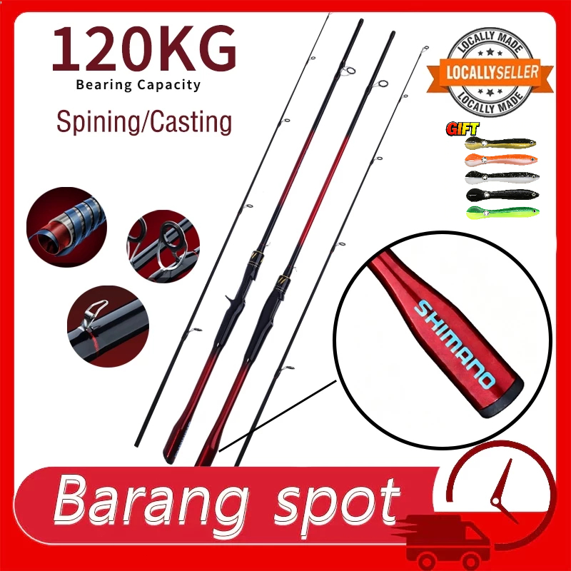 Rod Spinning Joran Batang Pancing Rod Casting Fishing Rod MH Power 30KG Max Drag Jigging Rod