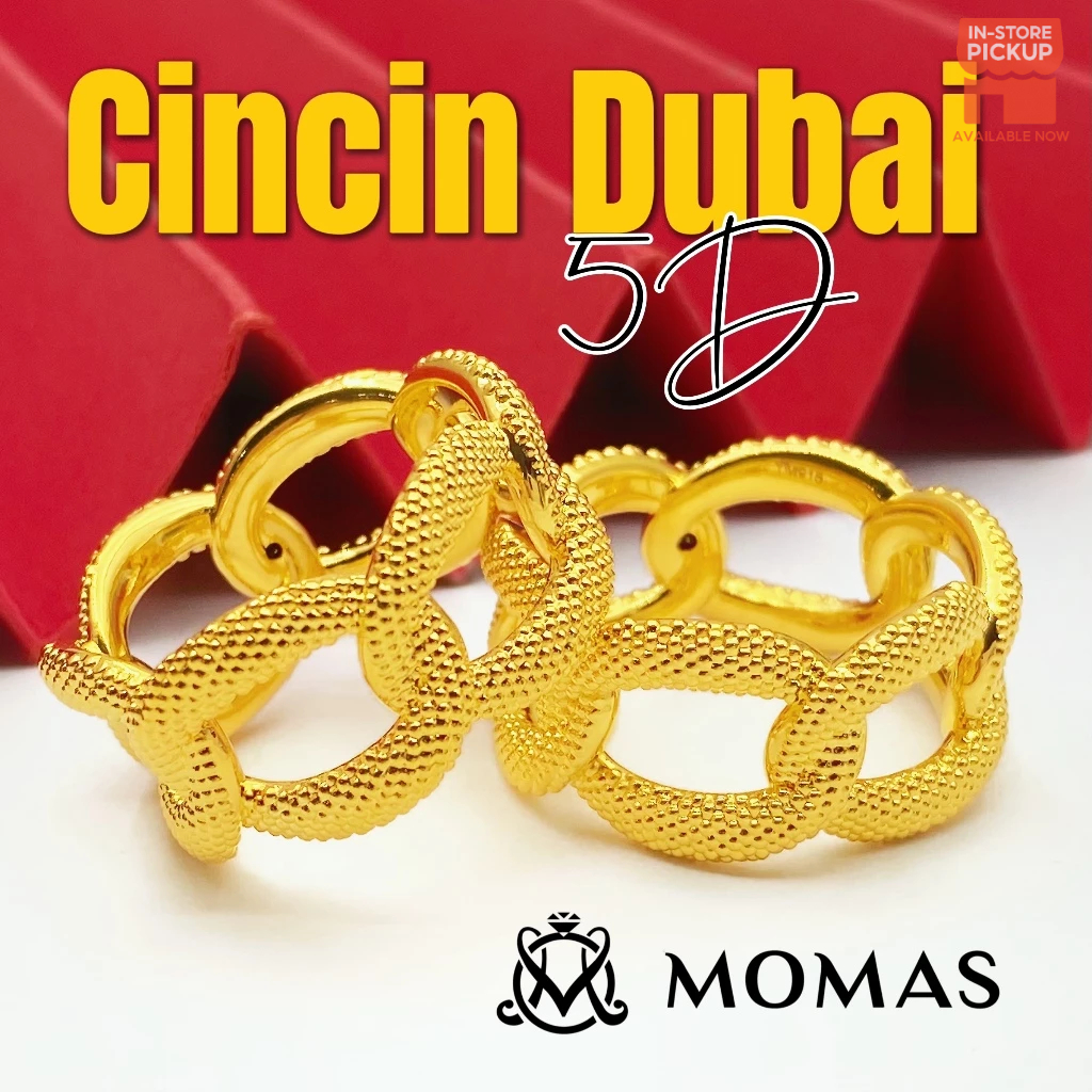 Cincin Dubai 5D Emas 916 Tulen Cincin Emas 916 Original Cincin Fesyen Emas 916 Tulen Cincin Fesyen Emas Bajet