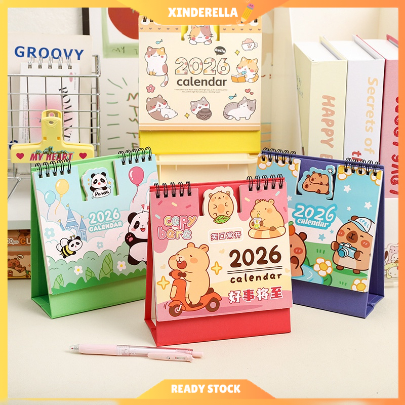 2026 Cute Cartoon Table Calendar | Desk Calendar | 可爱台历 | Student | Work | Office Use