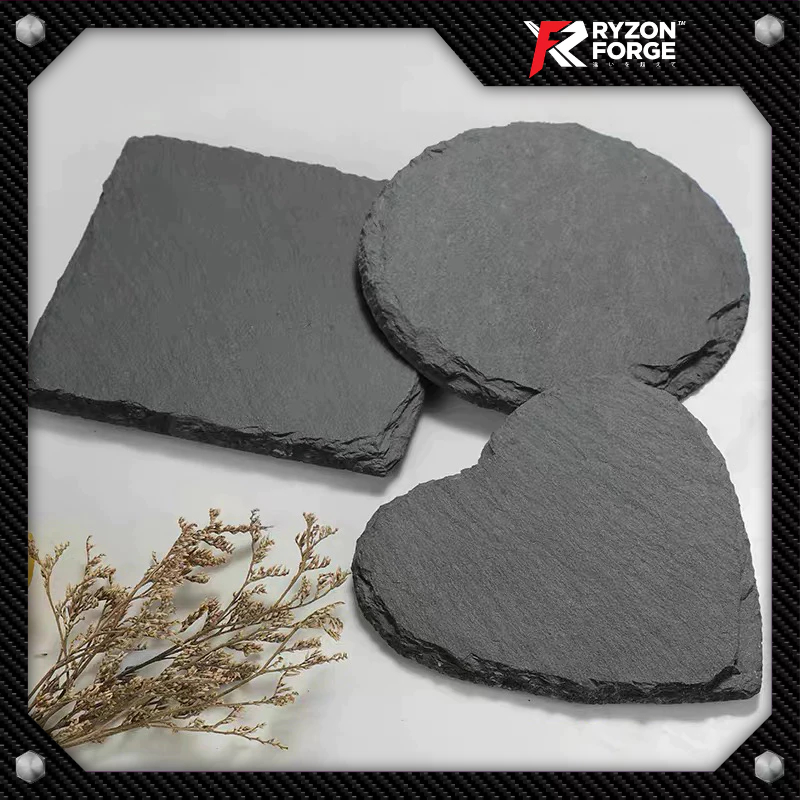 Japan Nordic Coaster Drinking Cup Mug Custom Laser Engrave Slate Stone for Cafe, Restaurant Bar Home