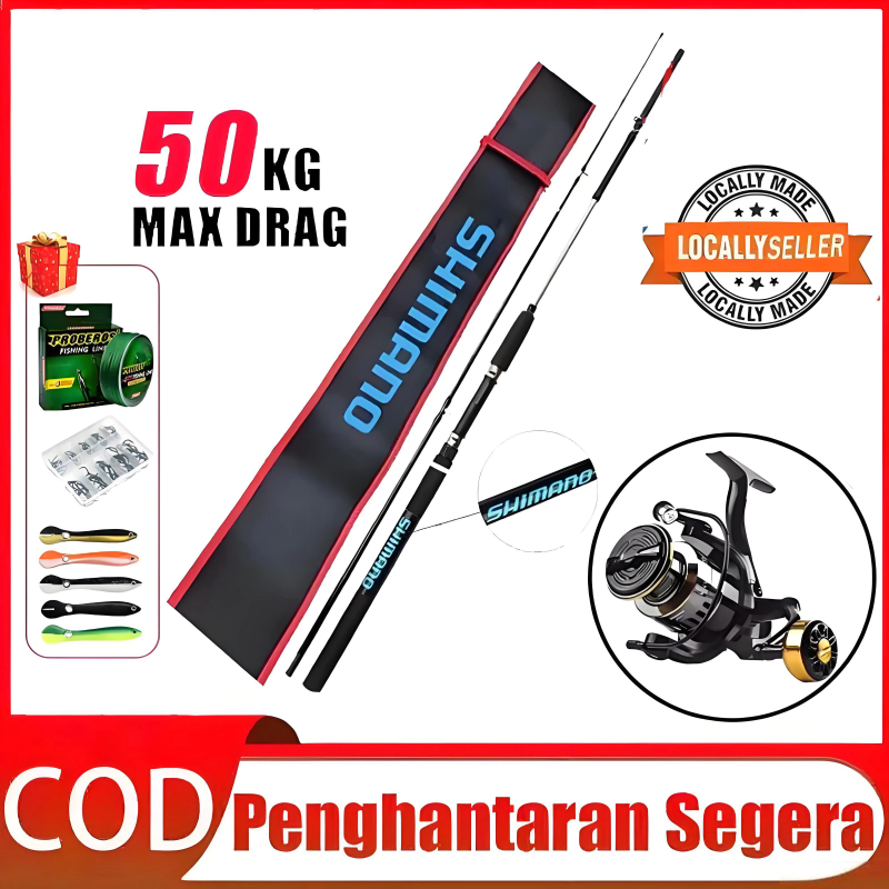 Fishing Rod Set Pancing Set Reel Spinning Rod Spinning Joran Pancing Fishing Reel Set