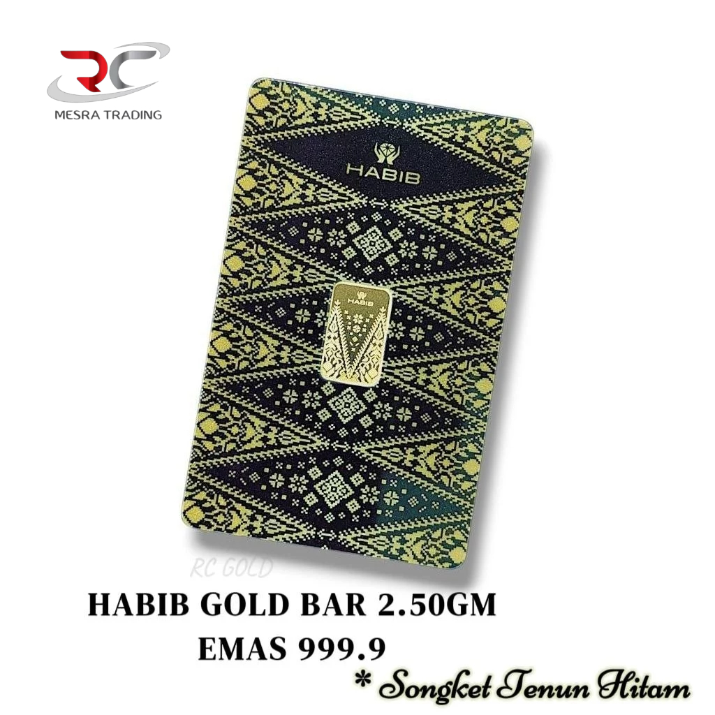 HABIB GOLD BAR 2.50GM 999.9 SONGKET TENUN HITAM GOLD BULLION BAR 2.5G&hellip;