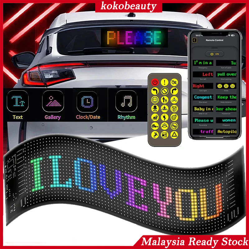 LED Sign Programmable Flexible Digital Display Board App& Remote Control LED Matrix Panel DIY Scrolling Advertising Sign