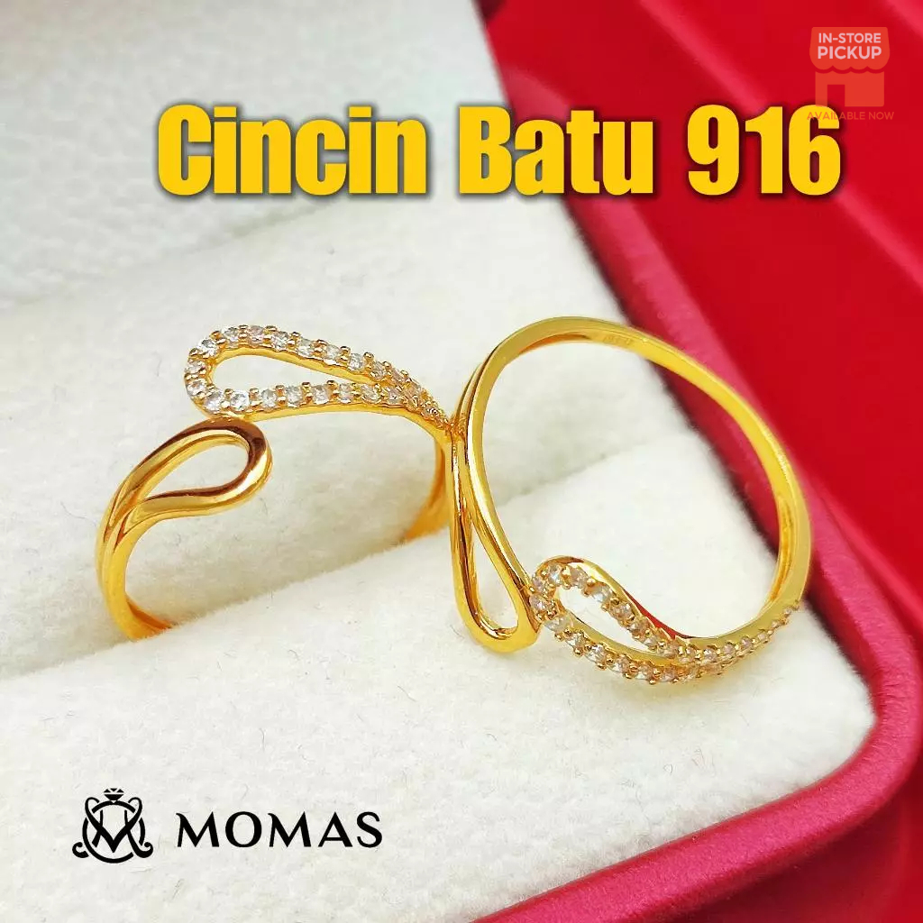Cincin Emas 916 Orignal Emas 916 Batu Cincin Batu Emas 916 Tulen Cincin Emas Bajet Cincin Batu 916 Simple Minimalist