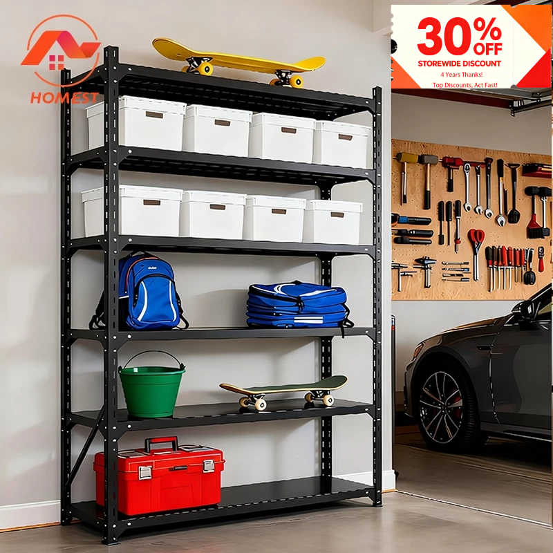 HM All Metal Rack Organizer Rak Besi Heavy duty 4/5/6 Layer Rack Adjustable Shelf Rack Shelves 铁架