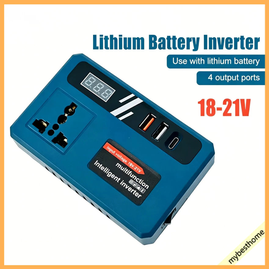 Portable Power Inverter 21v to 220v MT Battery 20V Lithium Battery DC 18V To 220V for Outdoor Converter Adapter