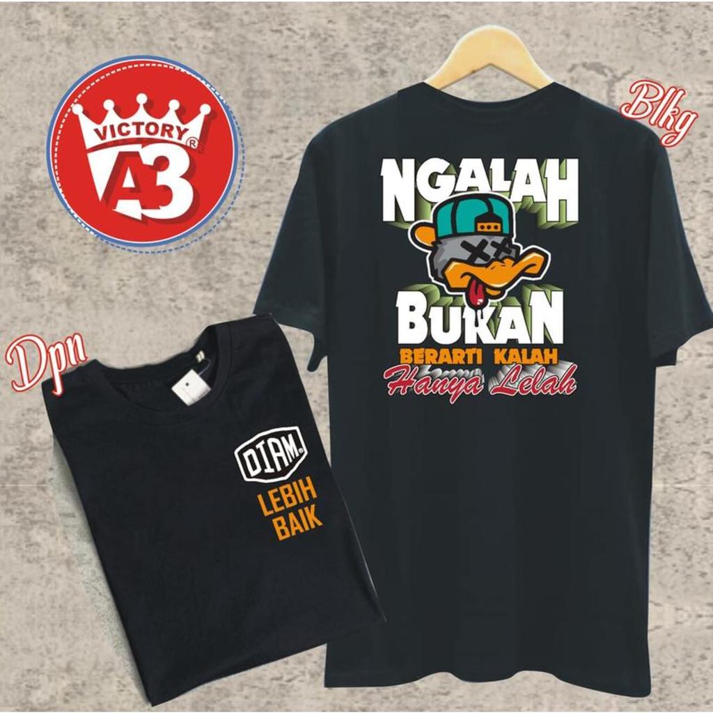 TSHIRT DIAM LEBIH BAIK Wisdom Silence Quotes Tee for Men and Women High Quality Soft Cotton Combed 30s Material Comforta