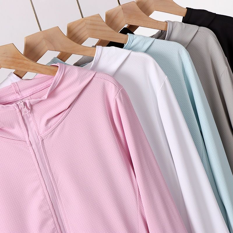 UPF 50+ UV Sun Protection Women's Clothing Zip Up Hoodie Long Sleeve Fishing Running Hiking Jacket Outdoor Performance Shirt