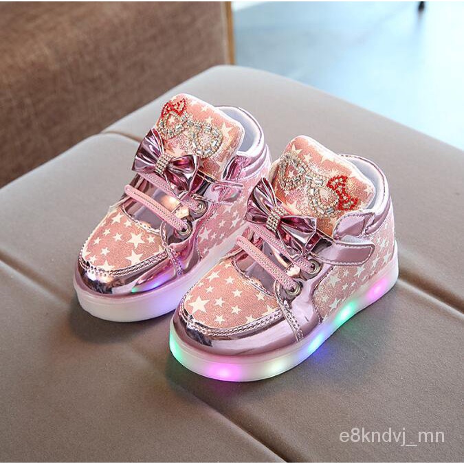 Kids Toddler Shoes Led Glowing Sneakers With Light Children Running Shoes Non-slip Fashion Luminous