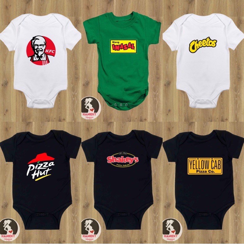 Mang Inasal, KFC, Shakeys, Pizza hut Customized Outfit Baby Onesie SSDW