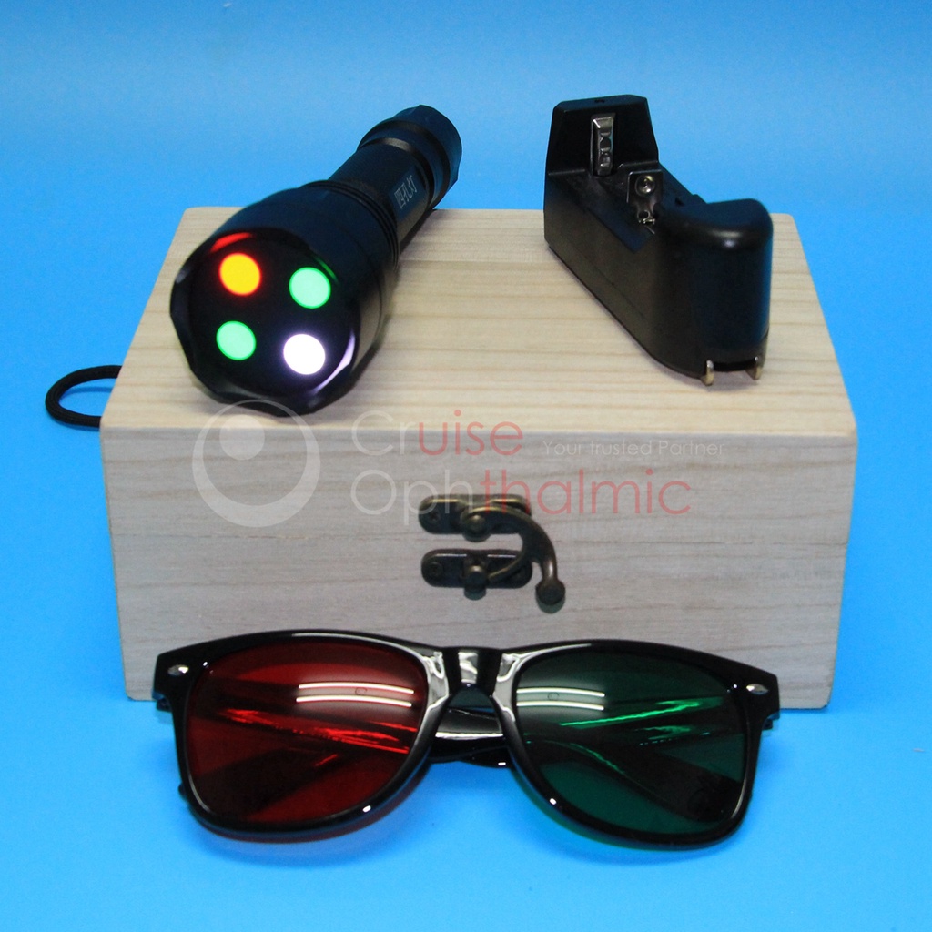 Worth 4 Dot Test Light Recharge Pack with Red Green Glasses Tools For