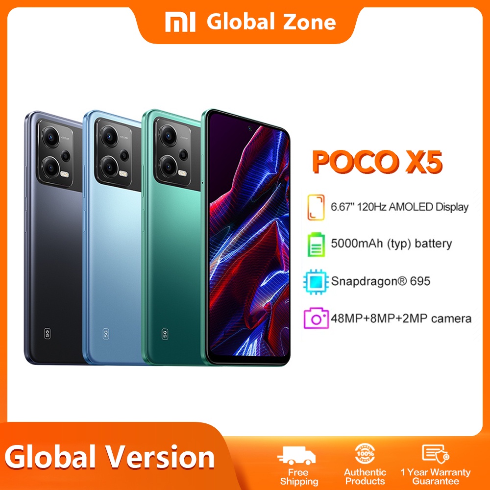 Poco X5 5g Global Version Smartphone 128gb256gb 667120hz Amoled Dotdisplay 33w 5000mah 3425