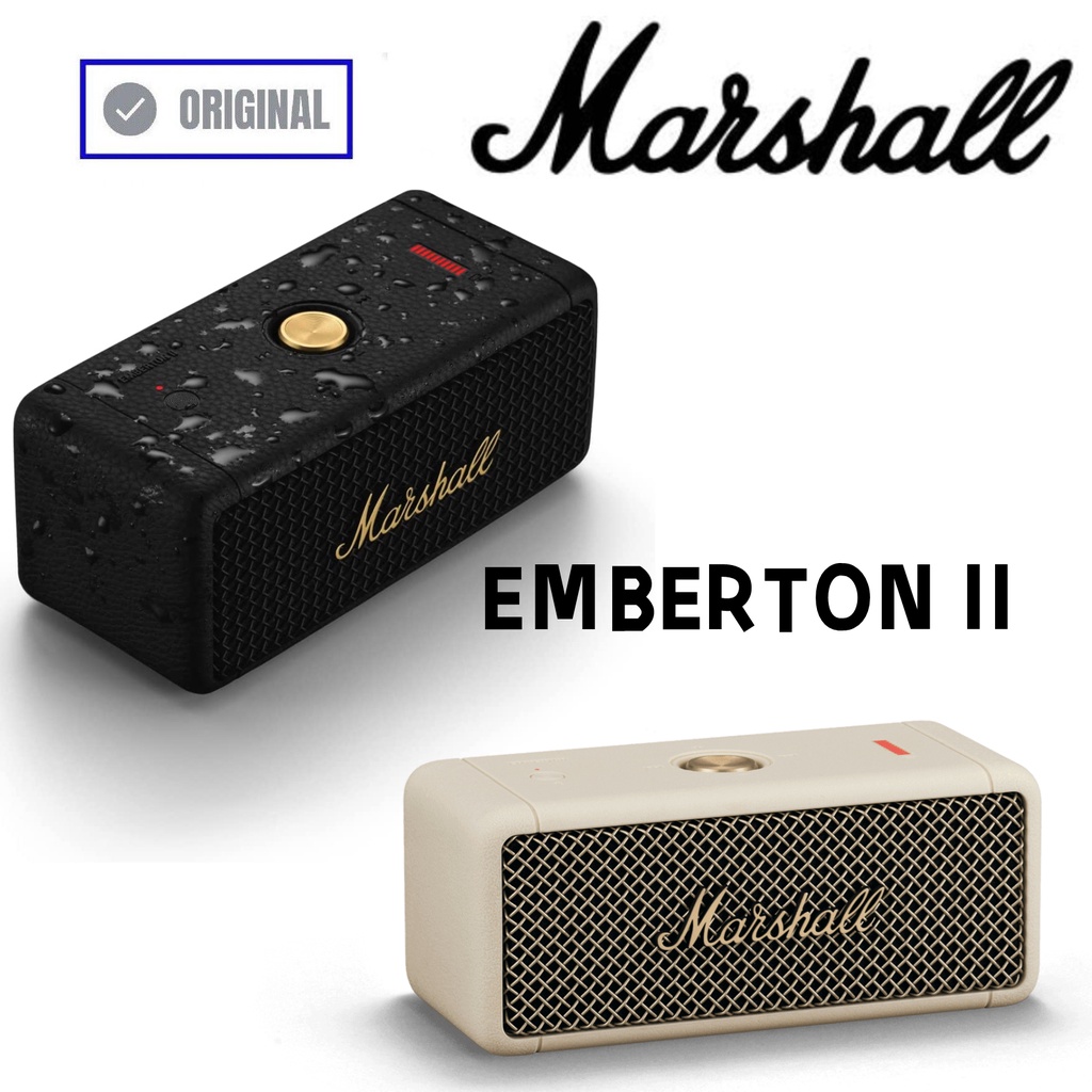 MARSHALL Emberton II Bluetooth Speaker IPX7 Waterproof Speaker Stereo Bass Outdoor Portable Speaker