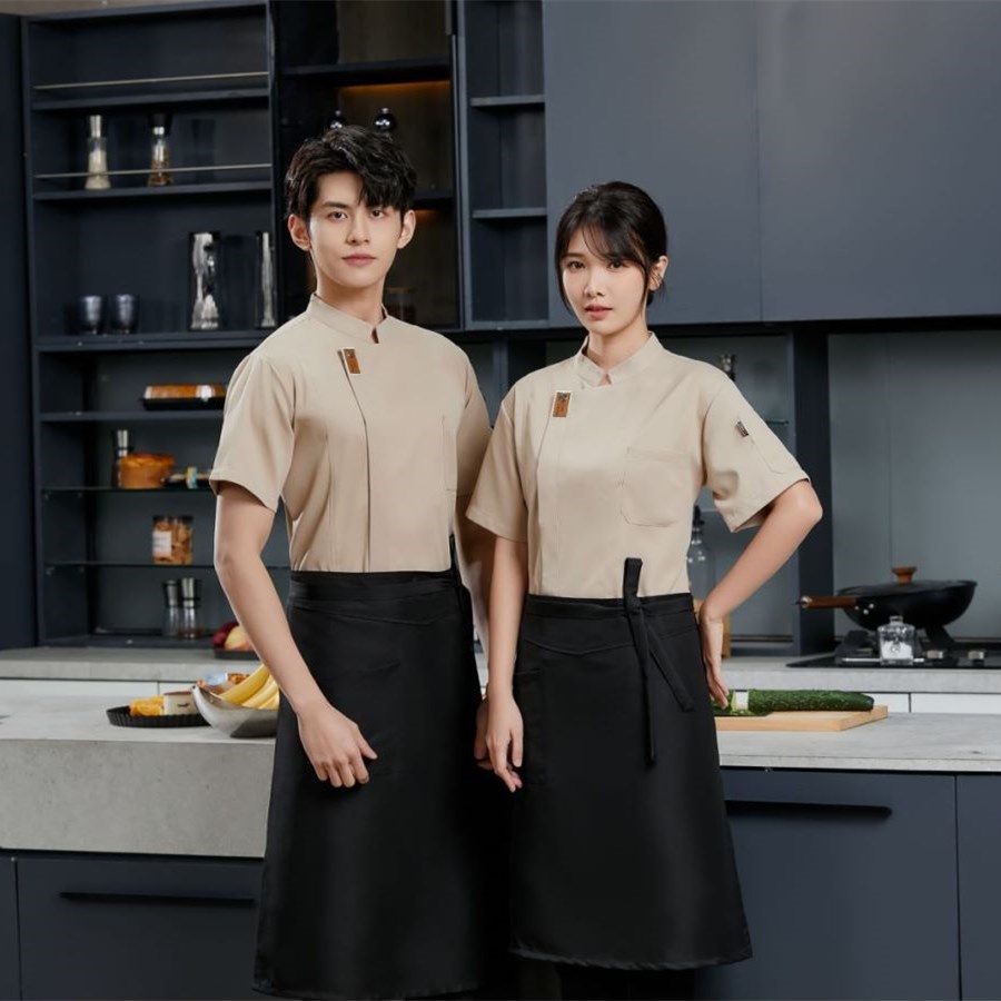 M4XL Unisex Top Chef Uniform Kitchen Bakery Food Service Waiter