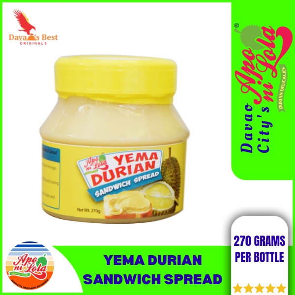 DBO Apo ni Lola Durian Sandwich Spread 270grams | Special Sweet Delicacies Dessert Davao Pasalubong