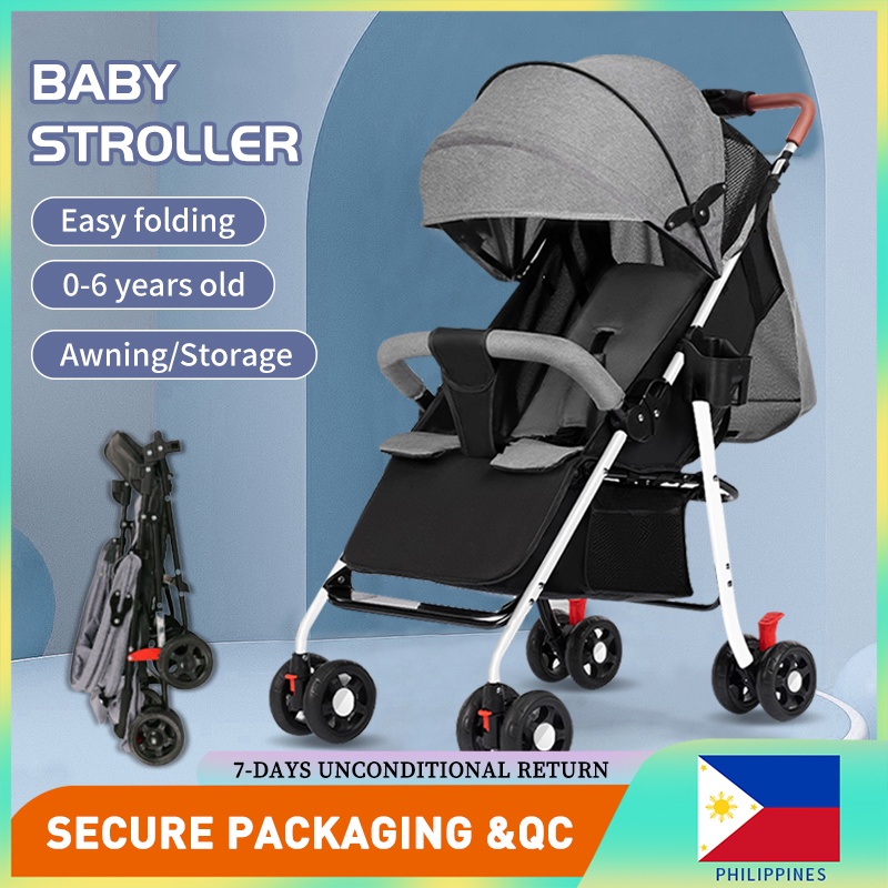 Baby Stroller Folding Lightweight Children's Travel Car Infant Two-Way Swivel Seat Stroller for Baby