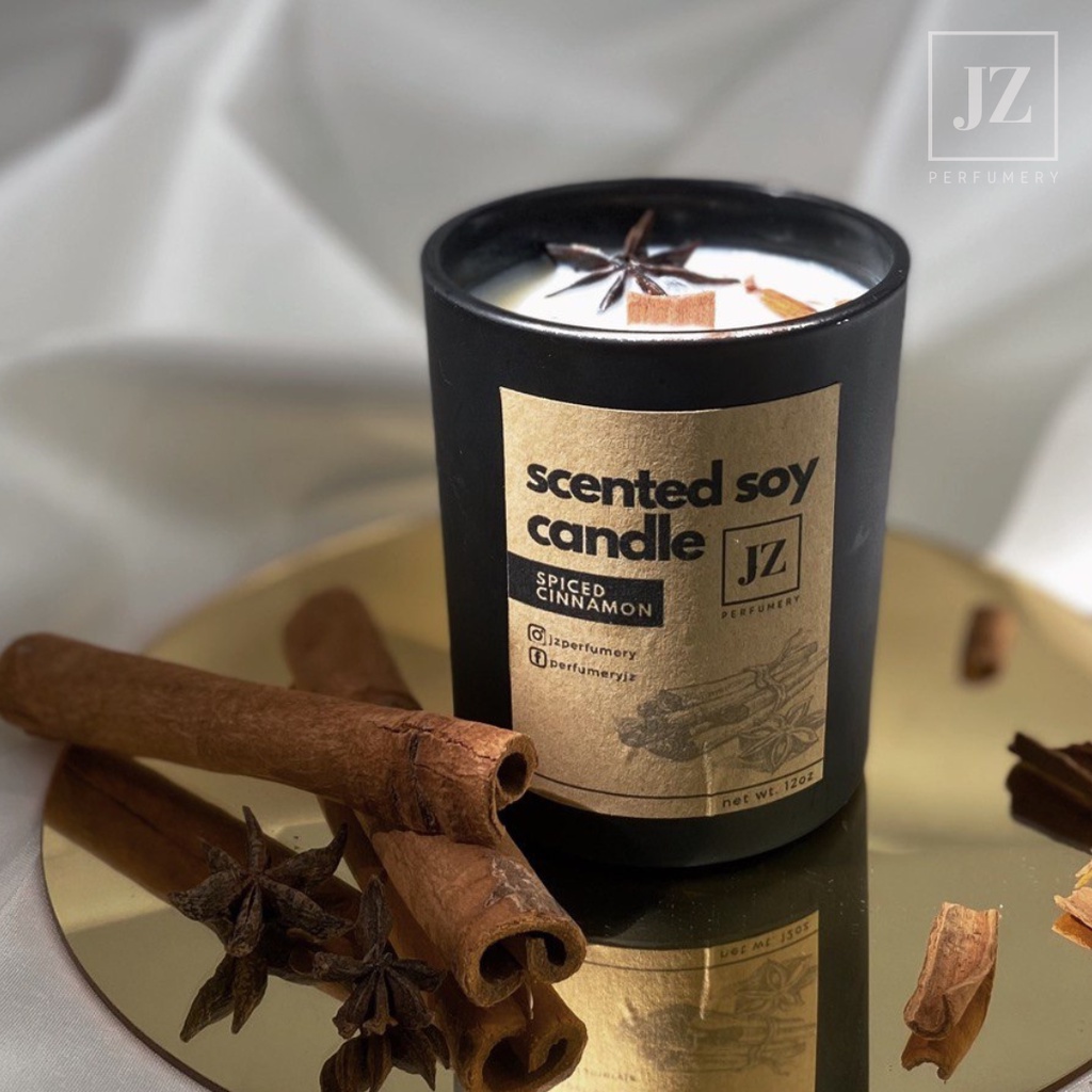 Spiced Cinnamon Handcrafted Scented Soy Candle | JZ PERFUMERY